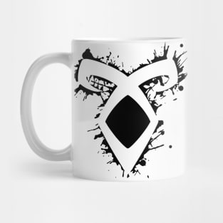 Shadowhunters rune / The mortal Instruments - Angelic power rune voids and outline splashes (black) - Clary, Alec, Izzy, Jace, Magnus - Malec Mug